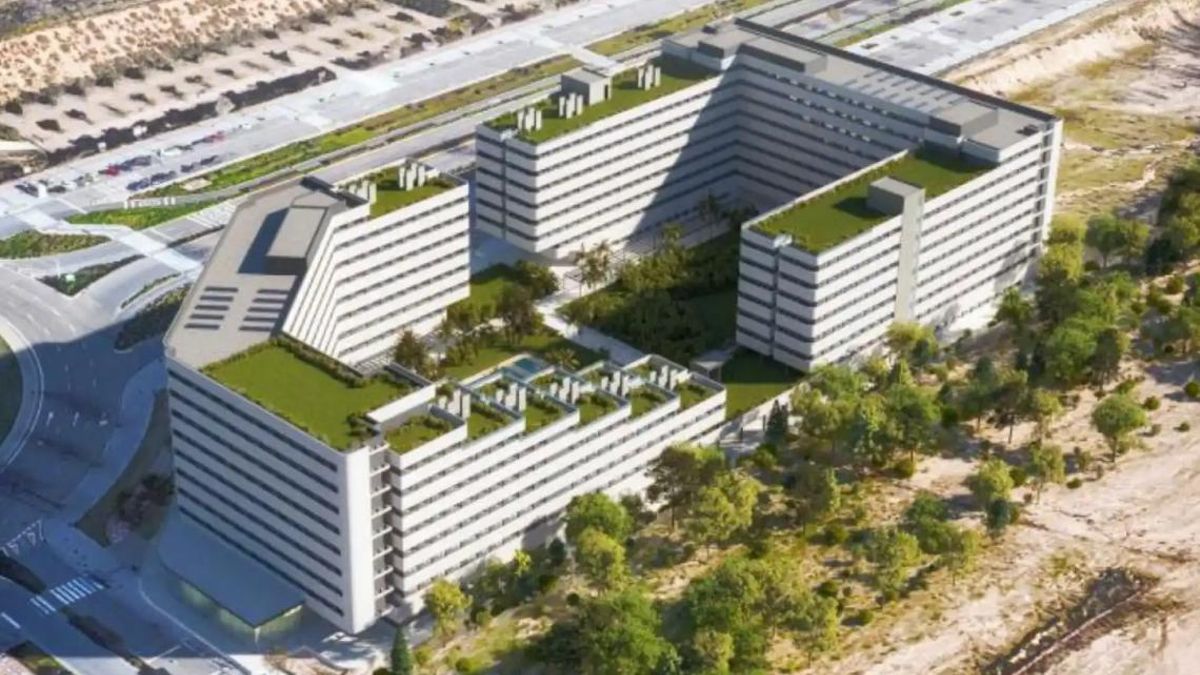 Apartamentos que construirá Flexy Valdebebas junto a la curva monumental del circuito de Fórmula 1 de Madrid
