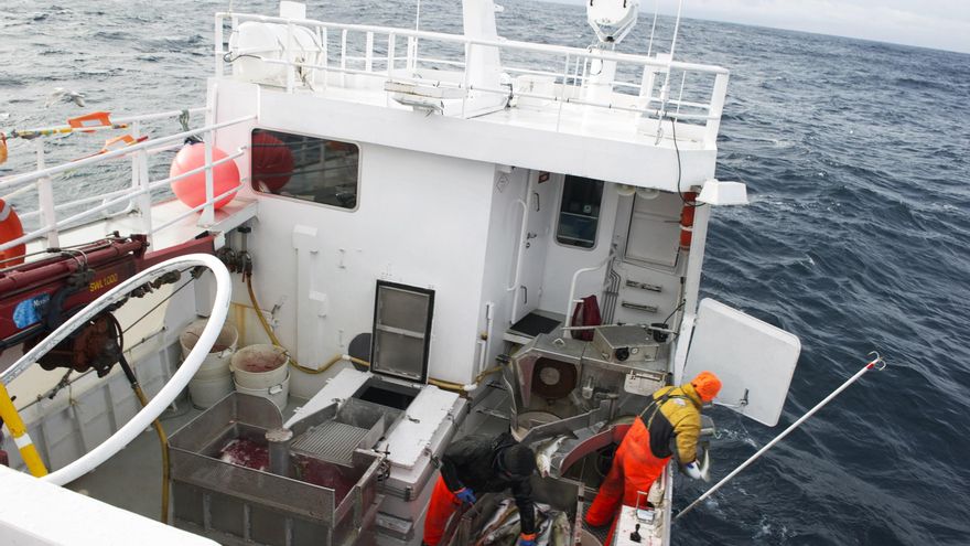 Pescadores en el Mar de Noruega