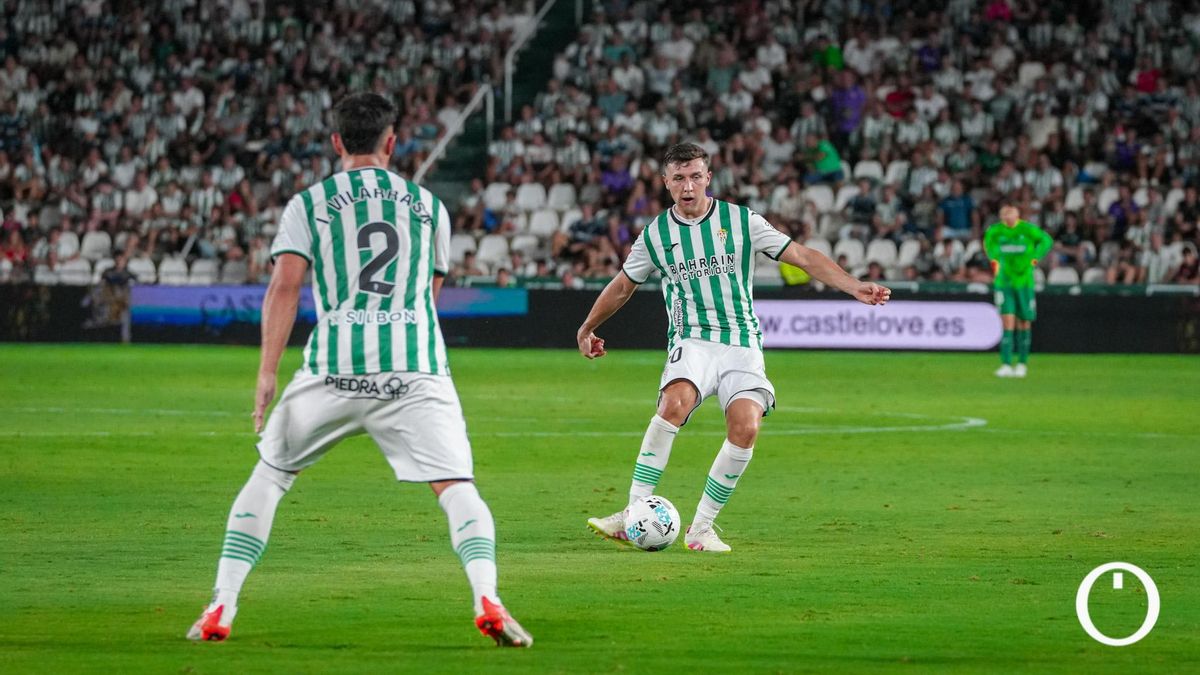 Alberto del Moral durante el encuentro ante la UD Las Palmas