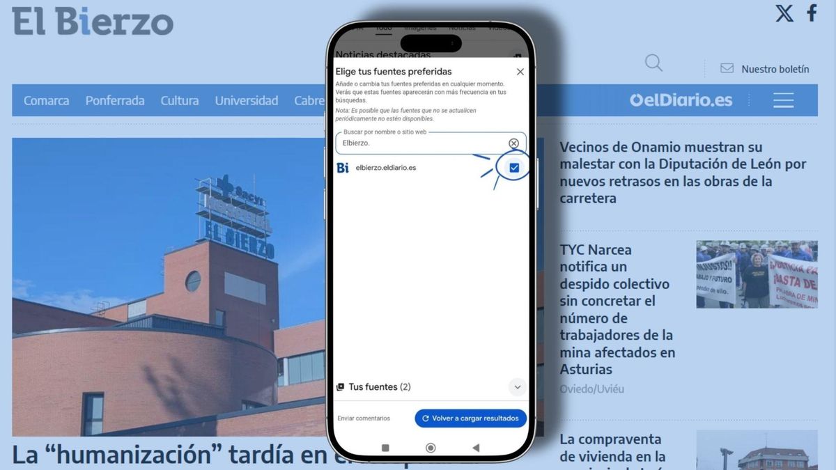 Así puedes seguir a elBierzo en Google para seguir la actualidad y ver nuestras noticias primero