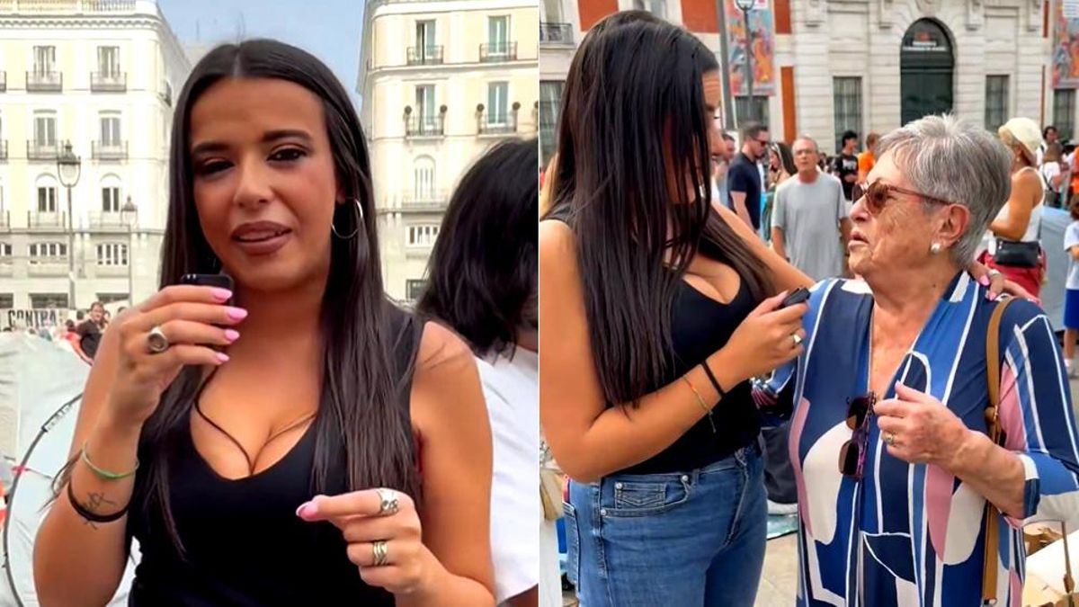 Sarah Santaolalla cubre para La Séptima la acampada de Sol