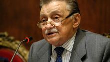 Fotografía tomada en marzo de 2004 en la que se registró al escritor uruguayo Mario Benedetti, en Madrid (España).