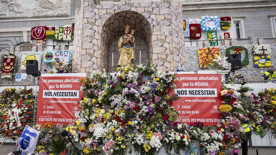 Ofrenda floral a la Virgen de la Almudena en 2024