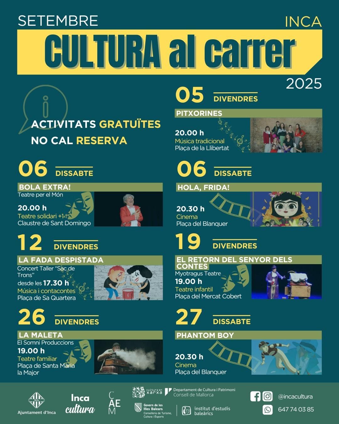 Cartell complet de la nova edició de Setembre Cultura al Carrer