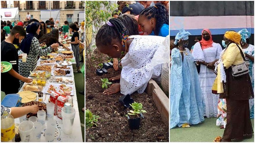 Imágenes de momentos de la primera Fiesta de Vecinas, celebrada en 2021