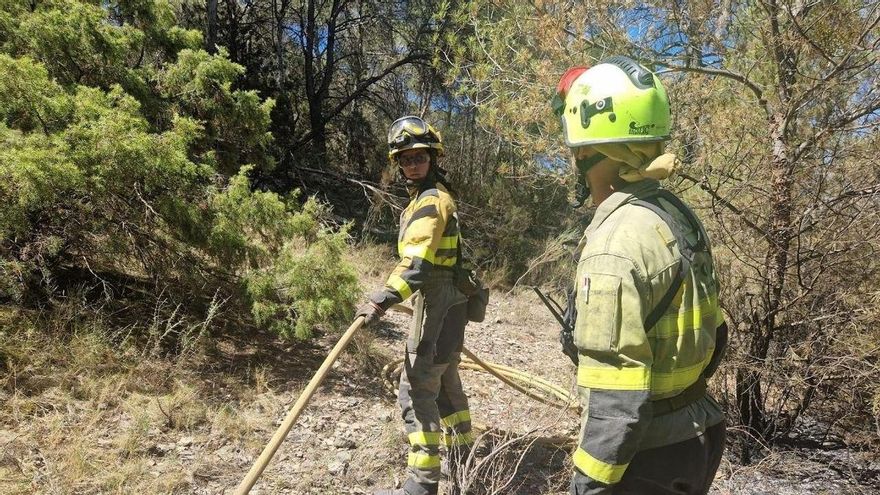 Bomberos de Infoar en Leciñena