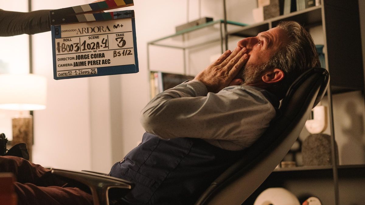 Luis Zahera, en el rodaje de 'Ardora'