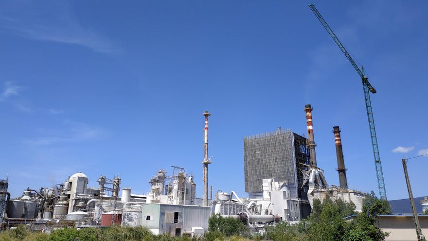 Archivo - Imagen de la fábrica de Ence Celulosa en Pontevedra.