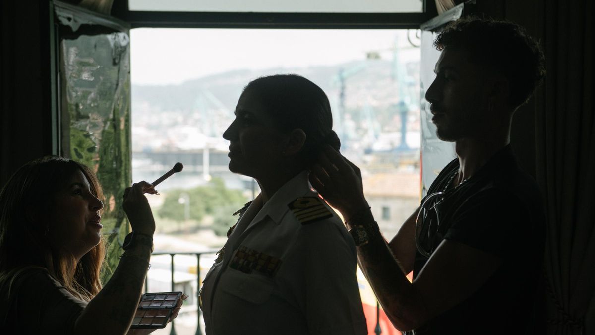 Lucía Jiménez en el rodaje de 'Marusía'