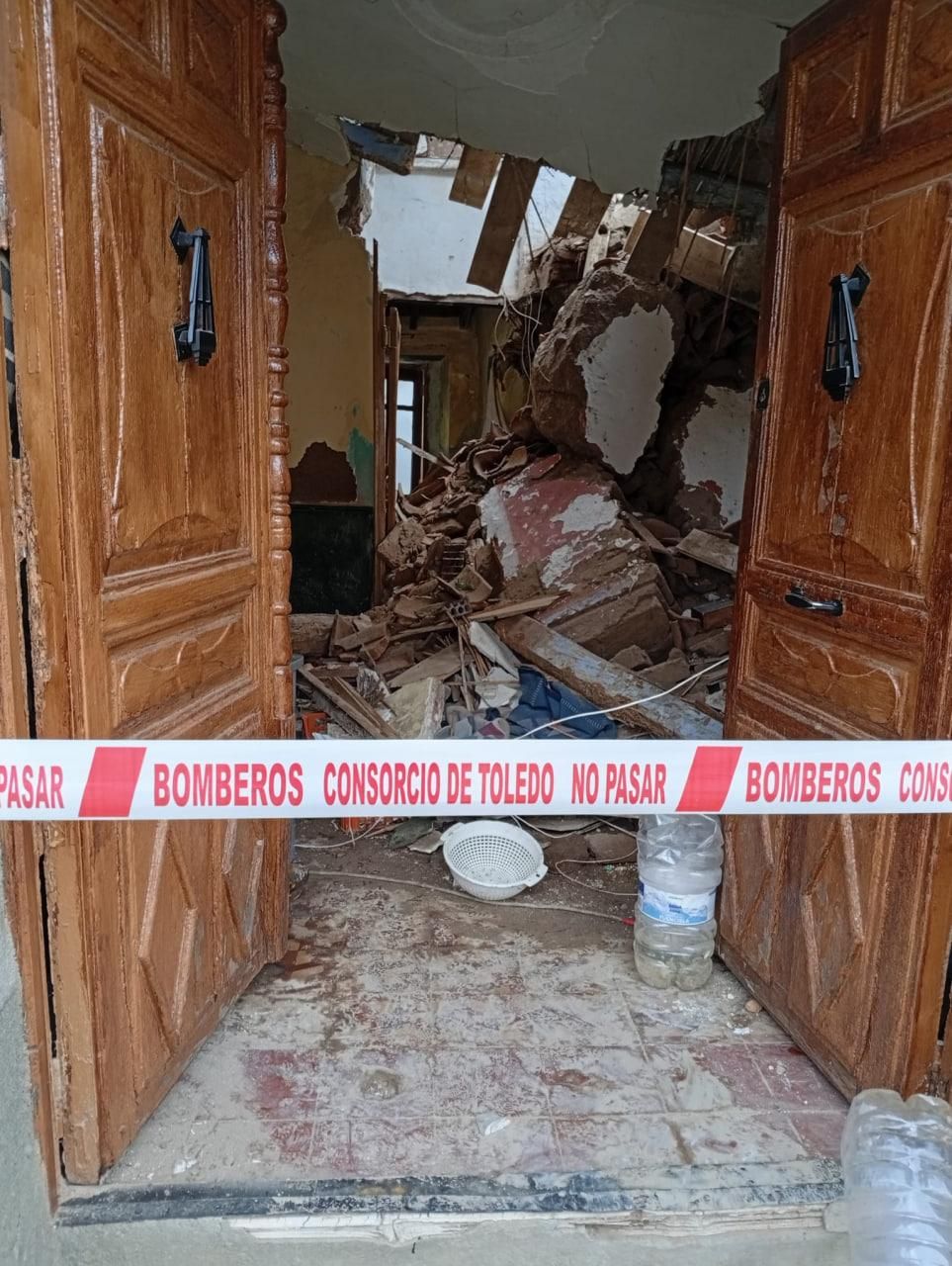 Colapso del techo de una vivienda con temporeros alojados en Santa Ana de Pusa (Toledo) el 17 de febrero de 2026