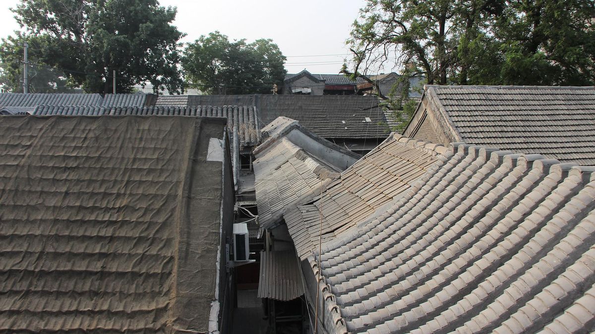 Tejados en Deshilan. En esta zona de Pekín podemos encontrar algunos de los Hutongs más bonitos de la capital china.