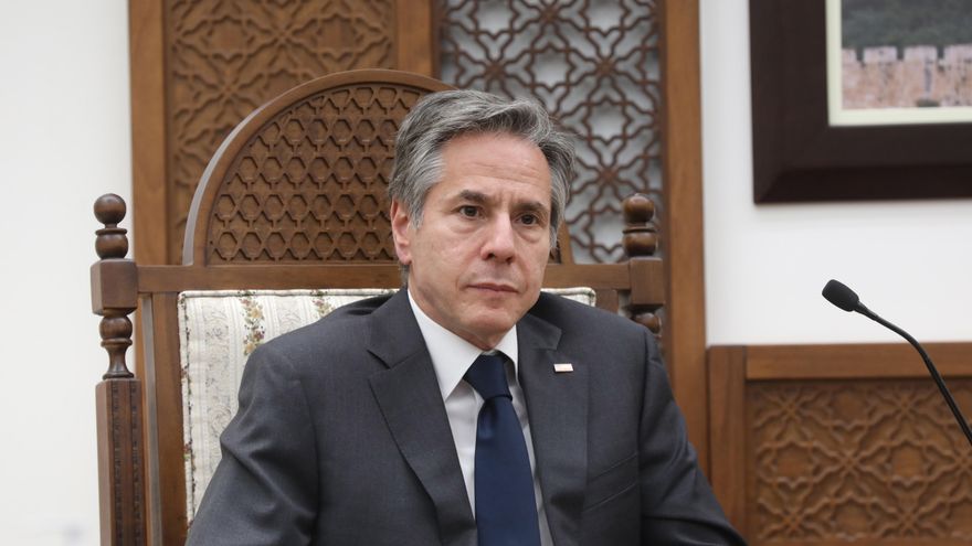 Foto de archivo del secretario de Estado de EE.UU., Antony Blinken. EFE/EPA/ALAA BADARNEH