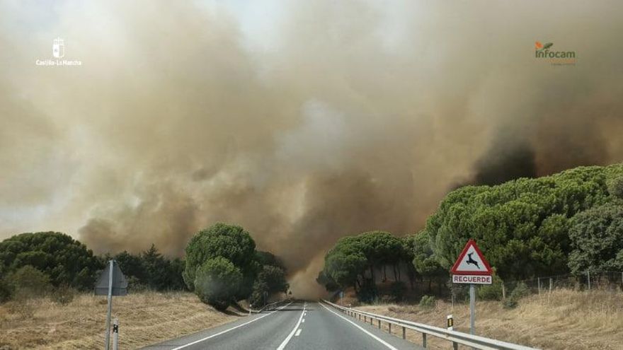 Incendio en Almorox (Toledo), el 22 de julio de 2026