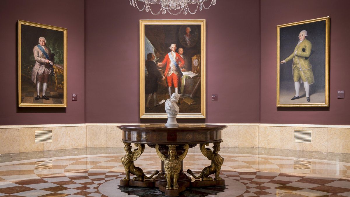 Sala de Goya, en la que se encuentran varios retratos de los impulsores de la institución