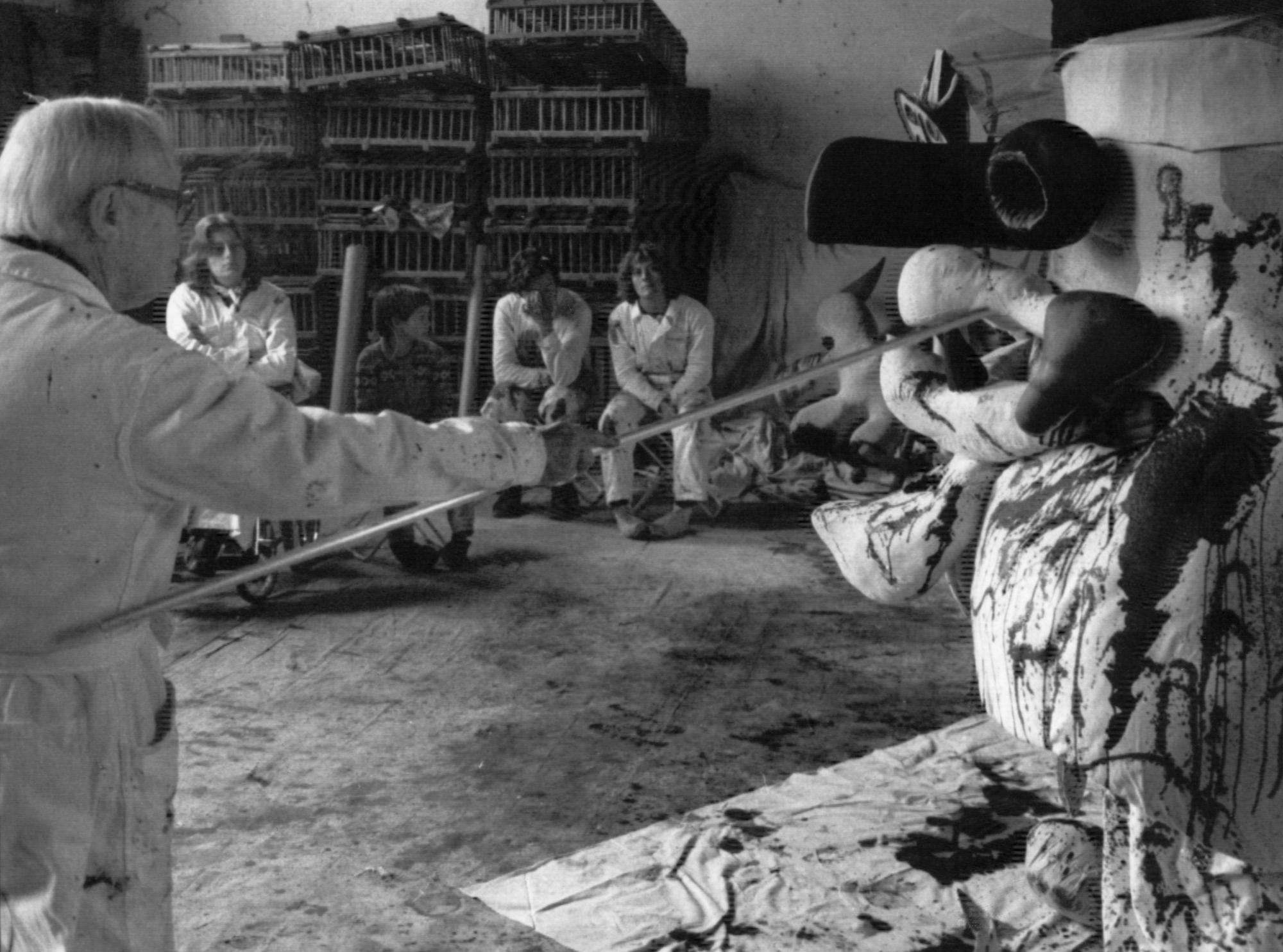 Joan Miró, en su estudio de Palma, en una fotografía de 1978