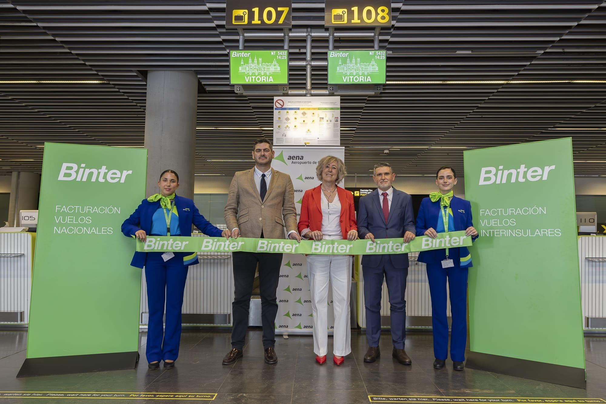Binter une Canarias y Vitoria en vuelo directo.
