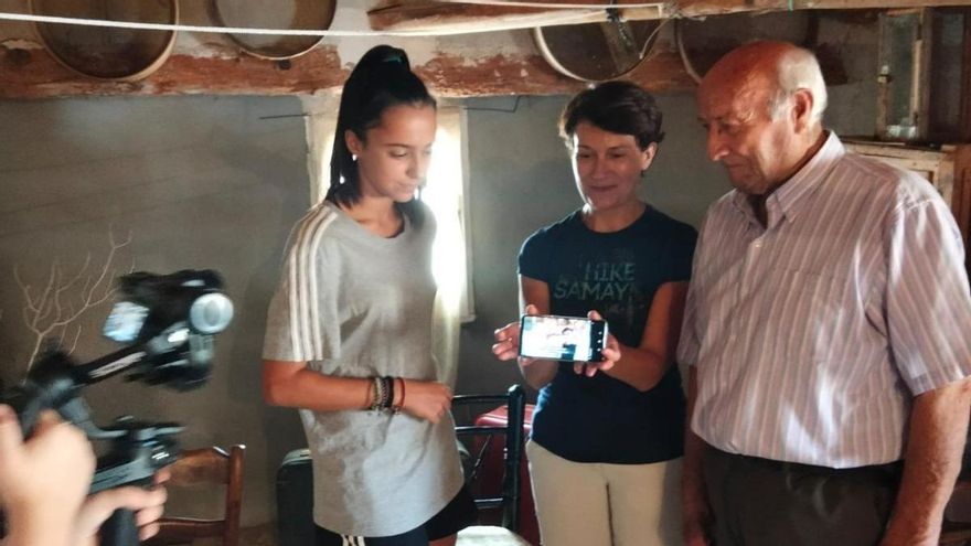 Imagen durante la grabación del documental