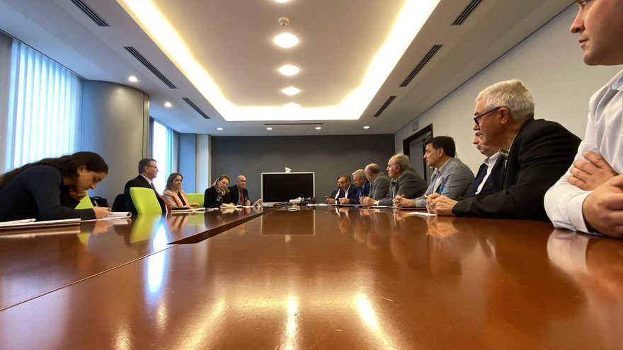 Un momento de la reunión.