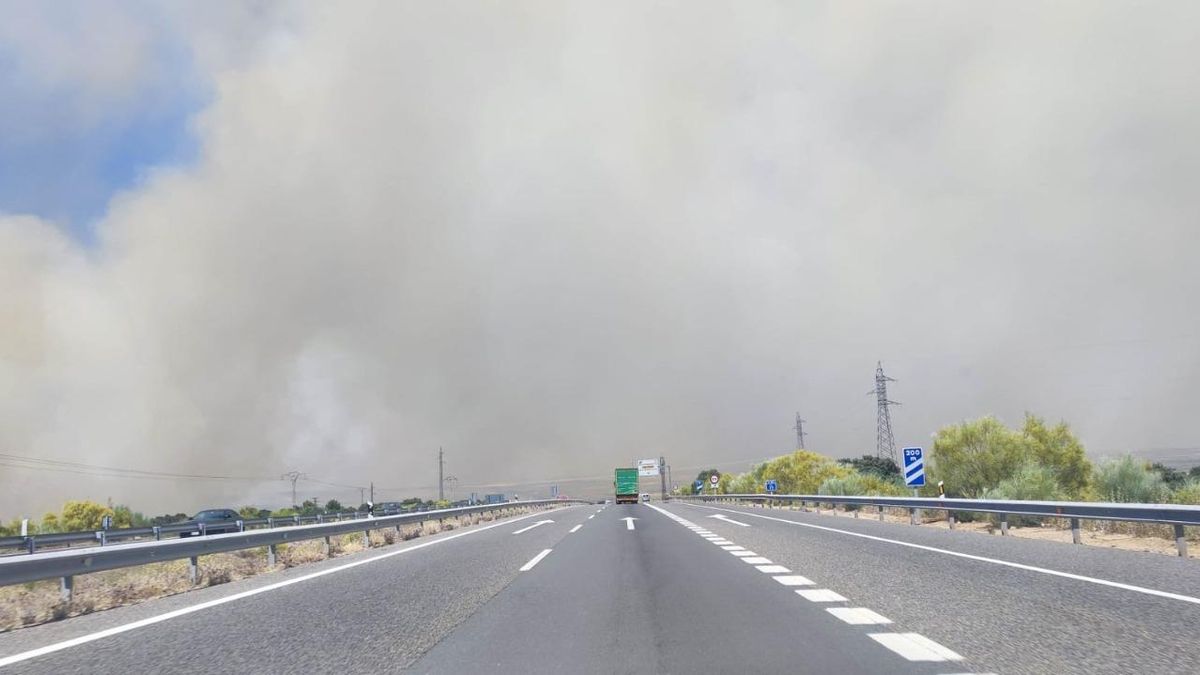 Desalojada una urbanización por un incendio sin control en terrenos de la Academia de Infantería de Toledo