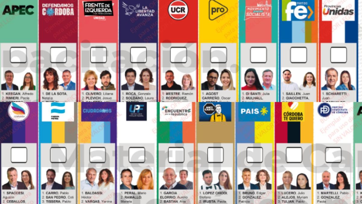Los candidatos que compiten en Córdoba