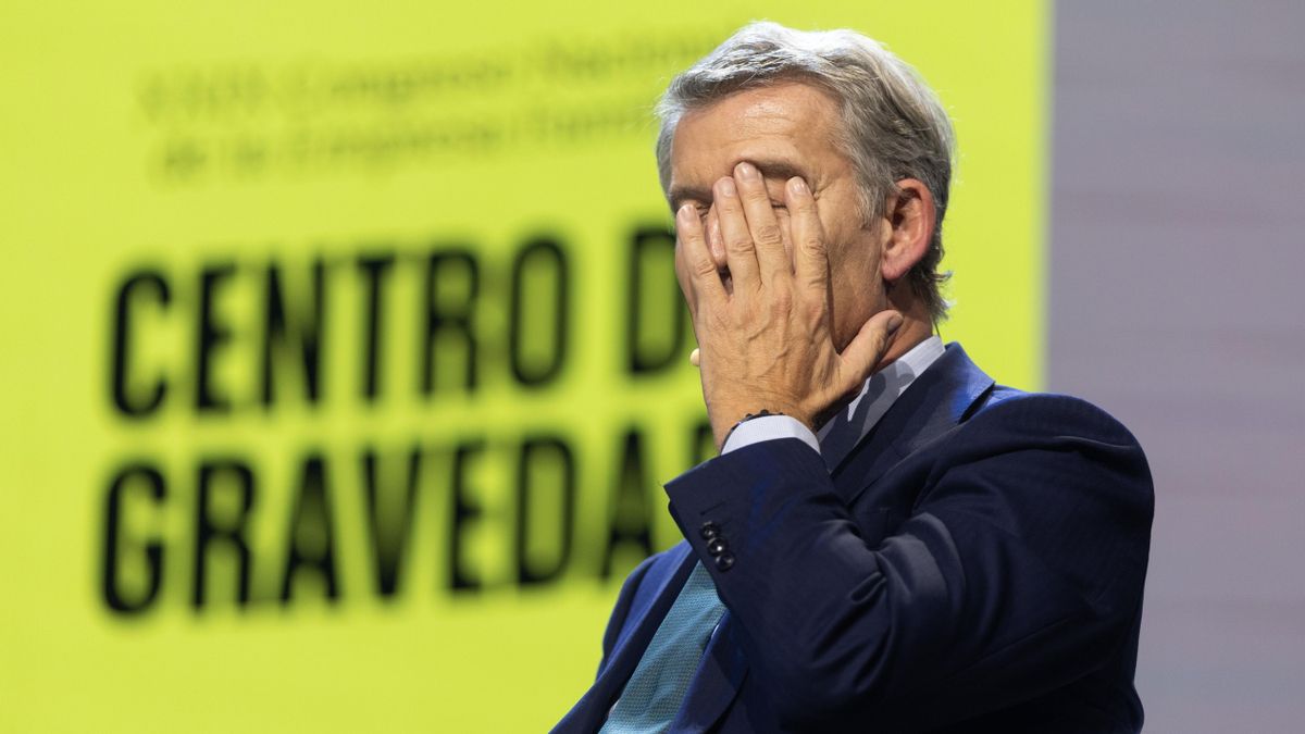 Feijóo, en el Congreso de la Empresa Familiar, el lunes.