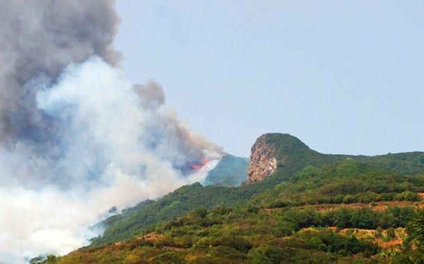 Incendio forestal en la isla de La Palma. (@AT_Brif)