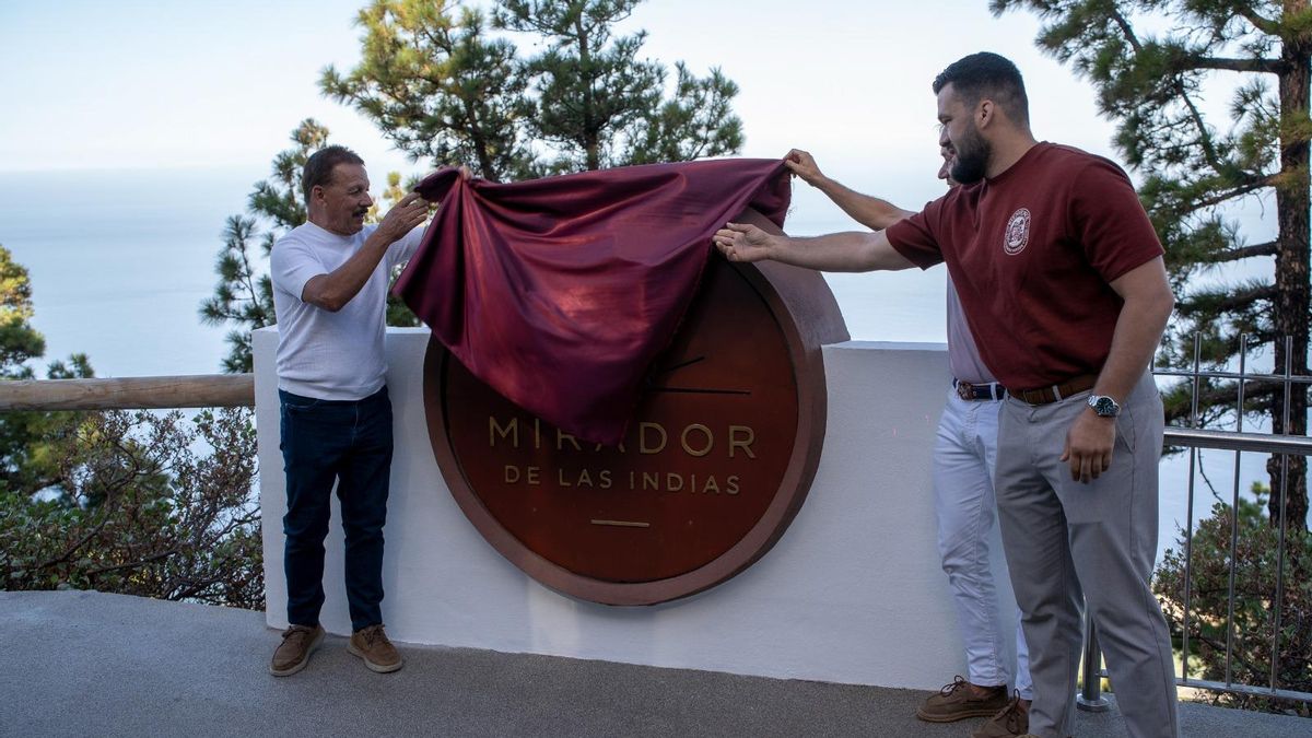 Inauguración de Mirador de Las Indias de Fuencaliente, este viernes.
