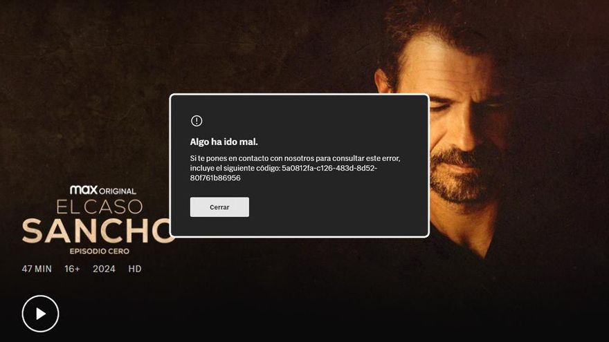'El caso Sancho' ya puede verse en HBO Max tras sufrir un "problema técnico" que ha explicado la plataforma