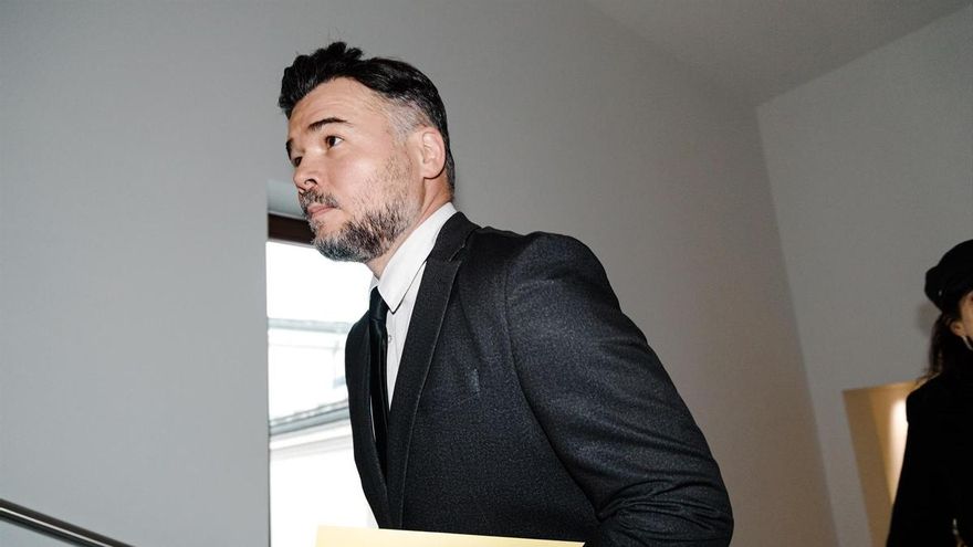 El diputado de ERC, Gabriel Rufián, durante la Comisión de Investigación de la dana