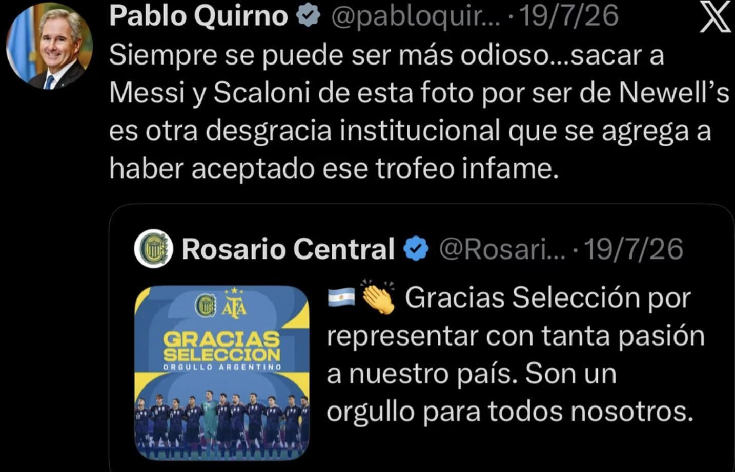 La publicación de Quirno.