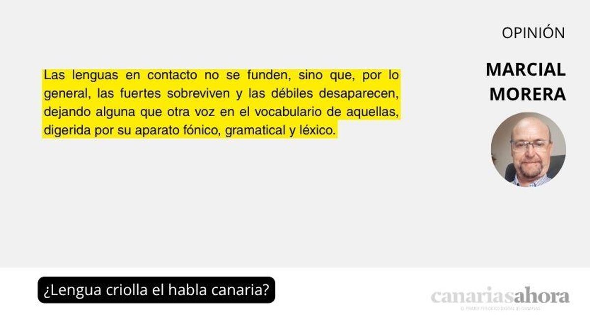 ¿Lengua criolla el habla canaria?