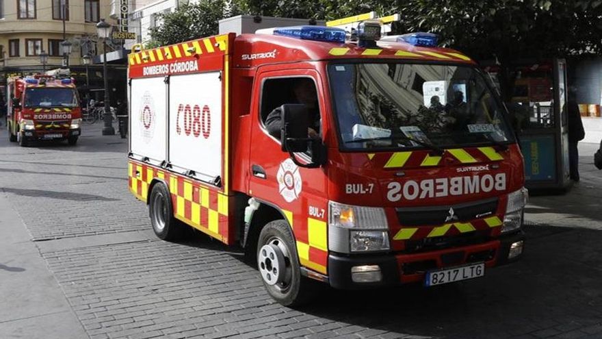 Los bomberos auxilian a una mujer que cayó por un terraplén junto a la antigua vía del tren