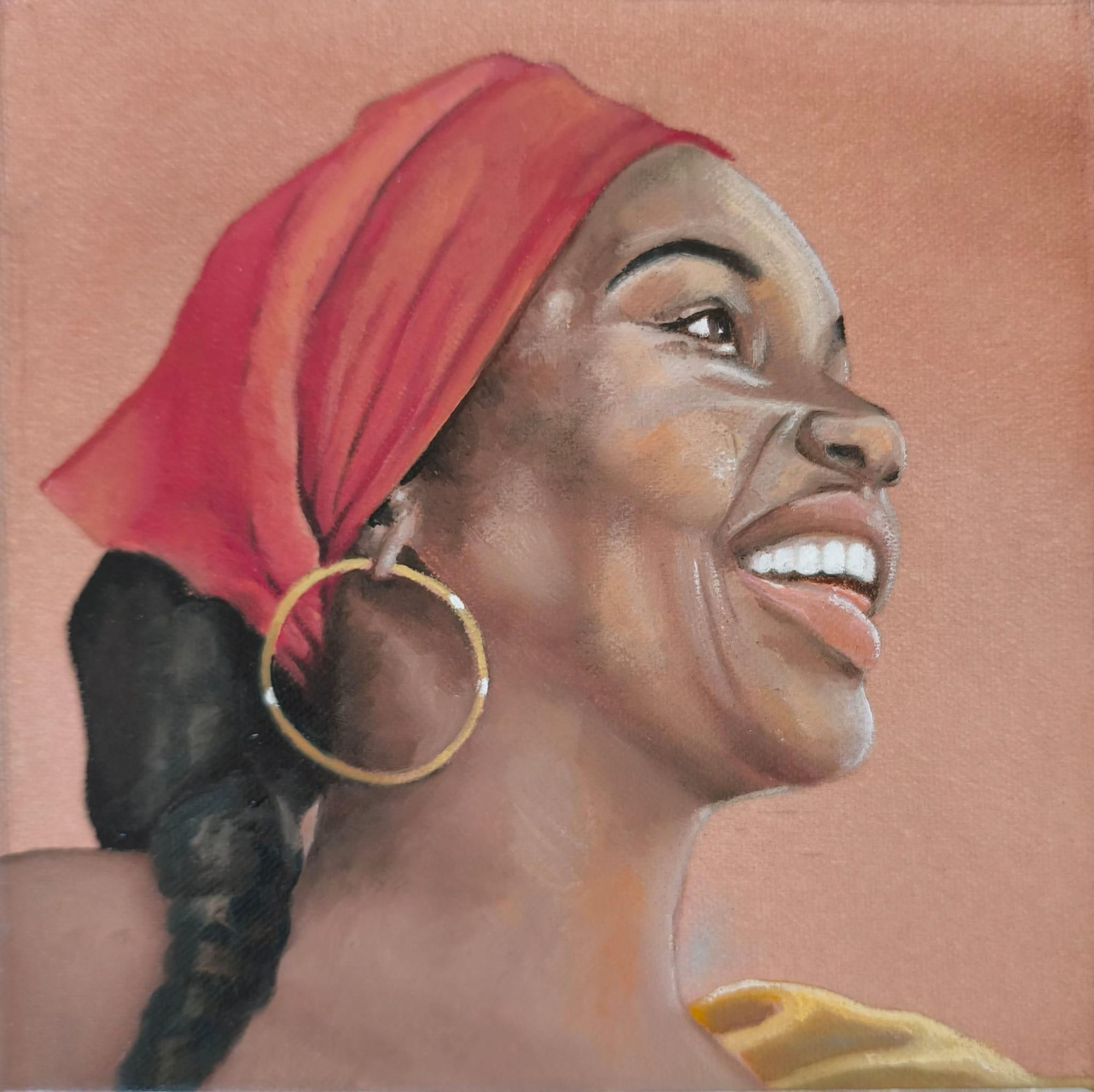 Obra de Julia Chillón. 'Palenqueras'. Óleo sobre lienzo.