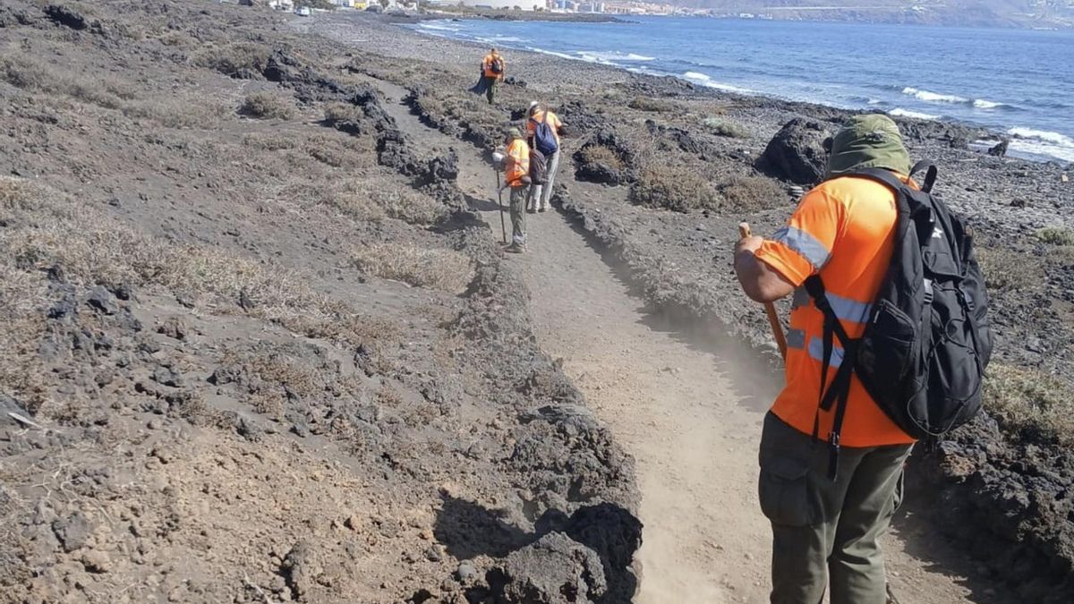 Los senderos del malpaís de Güímar, listos para la peregrinación a El Socorro