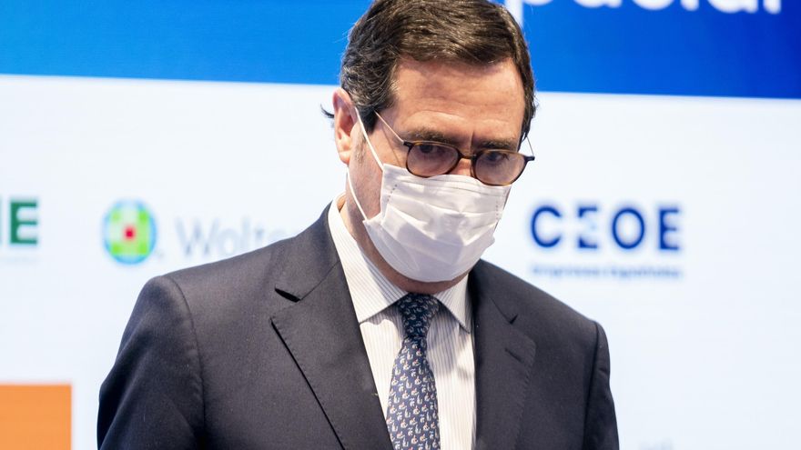 El presidente de CEOE, Antonio Garamendi, en una imagen de archivo.