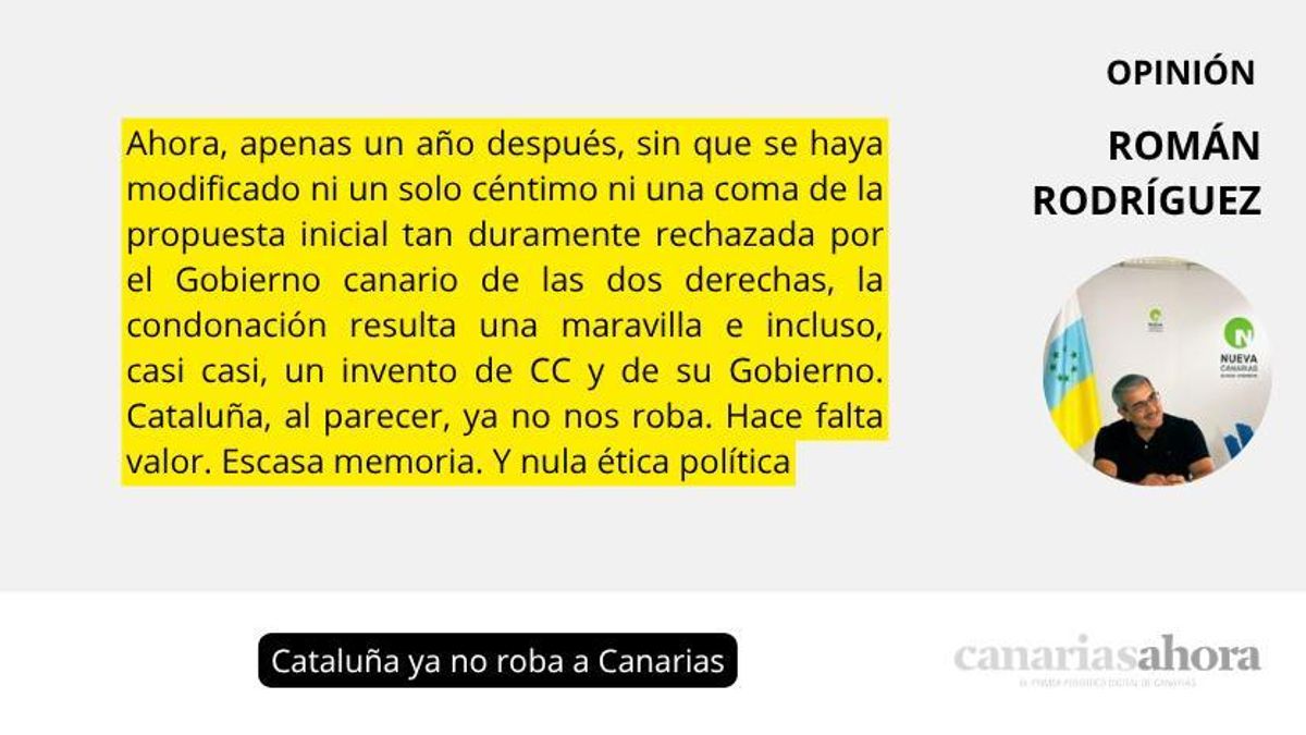 Cataluña ya no roba a Canarias