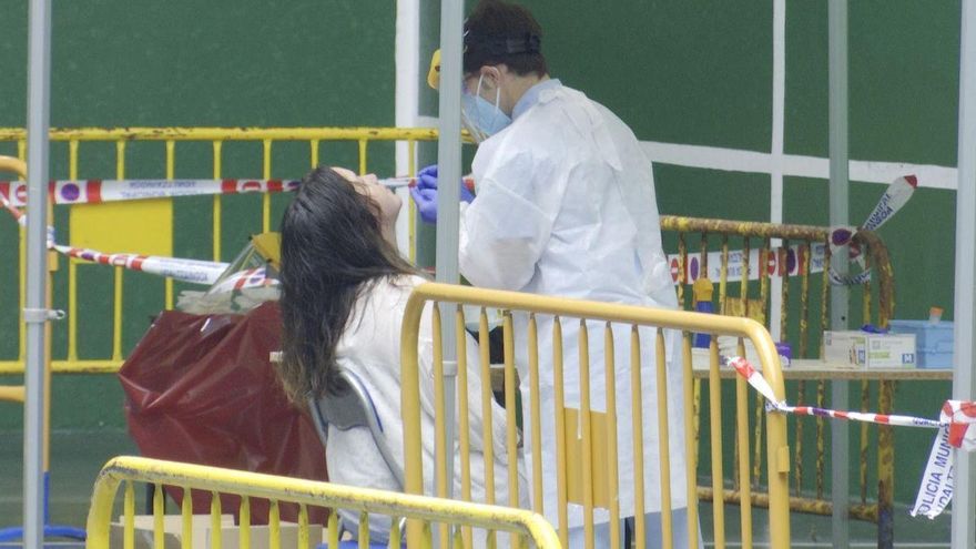 Cribado realizado en el frontón de Tolosa