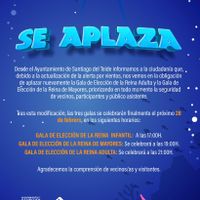 Cartel aplazamiento de las galas del Carnaval de Los Gigantes.