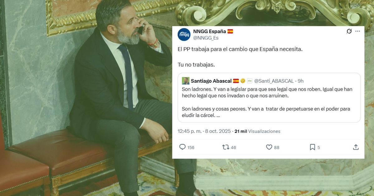 Las Nuevas Generaciones del PP, a Abascal: “Tú no trabajas”