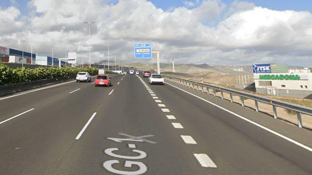 GC-1, sentido norte, a la altura de Las Terrazas.