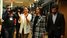 Inés Arrimadas, junto a la candidata de Ciudadanos a a la Xunta de Galicia, Beatriz Pino