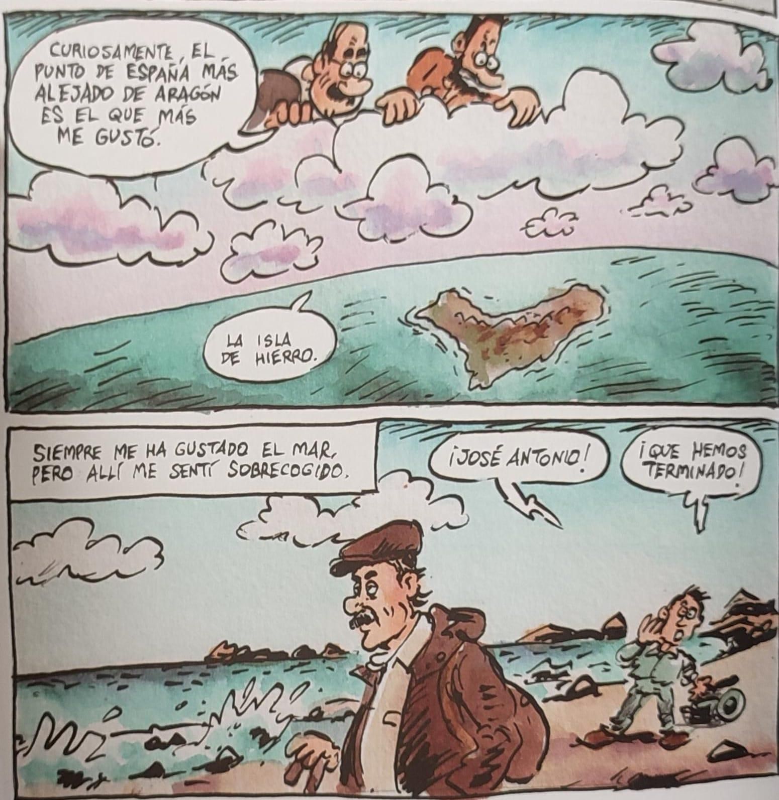 Viñetas del cómic '¿A dónde vas Labordeta?'