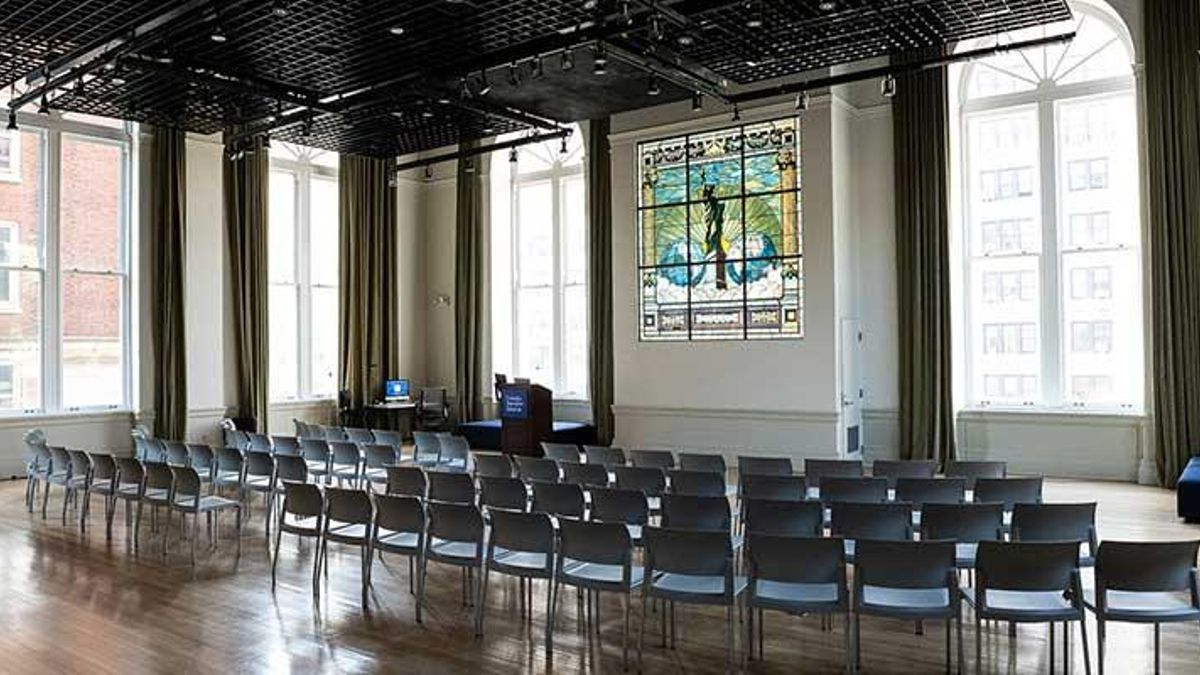 La sala de la Escuela de Periodismo de la Universidad de Columbia, en Nueva York, donde se anuncian los premios Pulitzer.