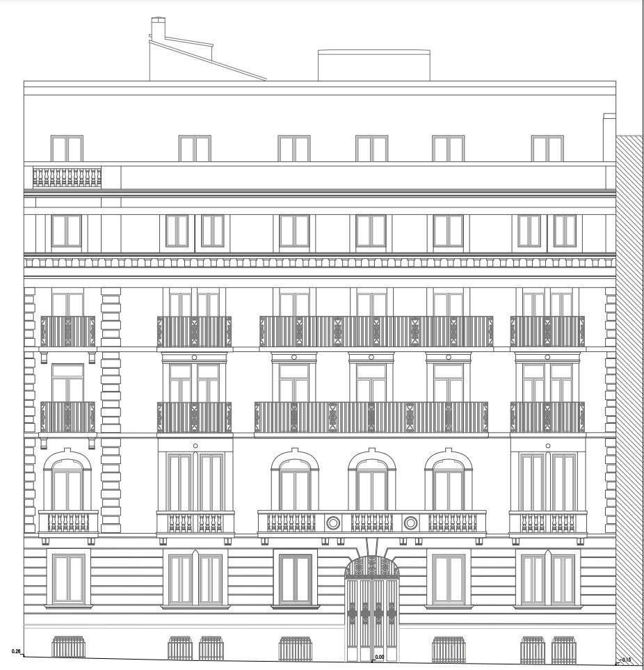 Estado del edificio de Ruiz Alarcón reformado, según el alzado del plan especial