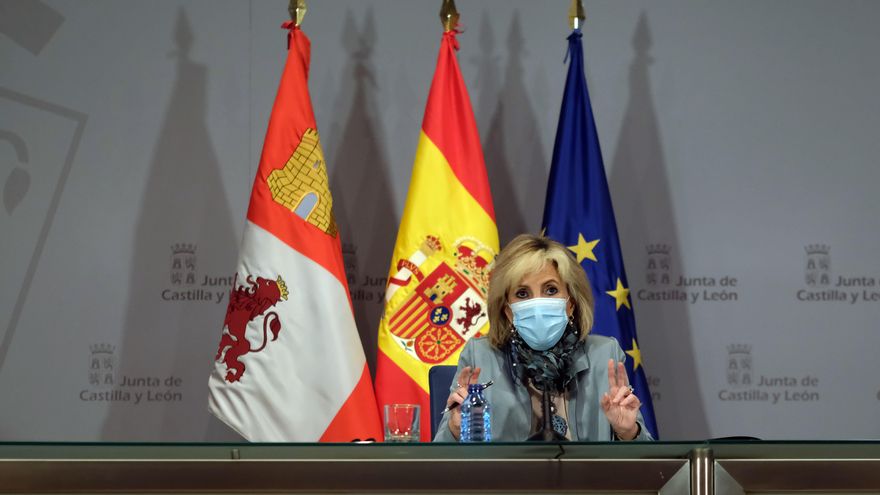 La consejera de Sanidad, Verónica Casado, en rueda de prensa.
