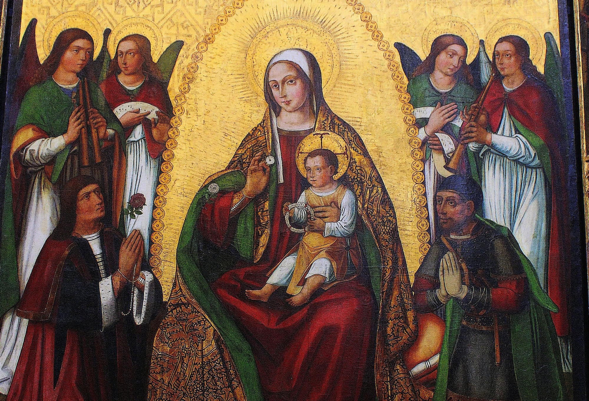 Detalle de la tabla principal del retablo