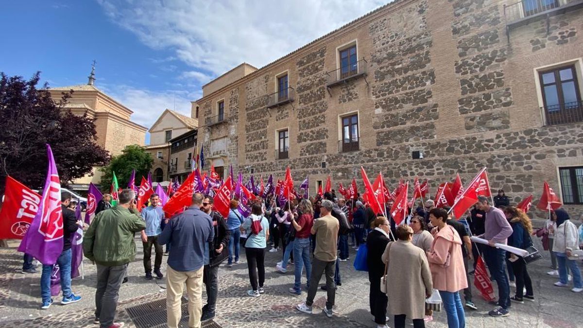 Concentración de trabajadoras de limpieza en Toledo