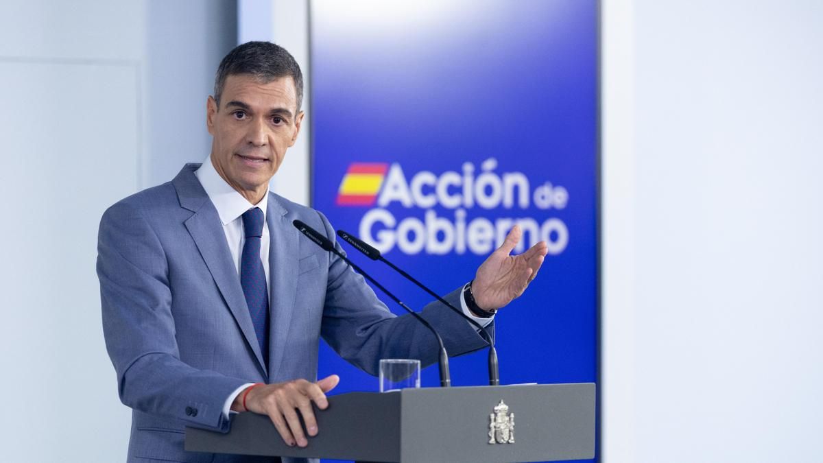 Pedro Sánchez, este martes en la Moncloa