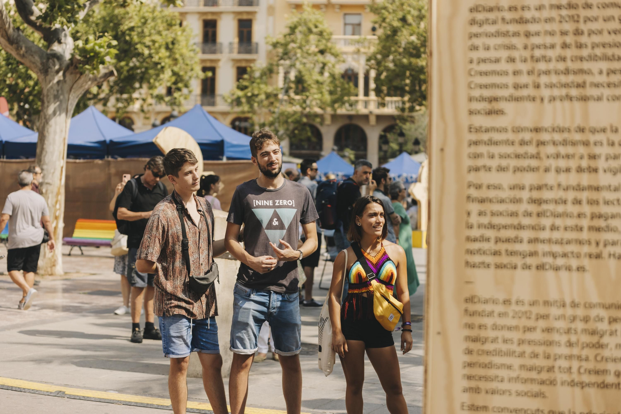 Un grupo de personas durante el Festival de elDiario.es