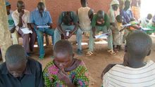 Imagen de archivo de refugiados sudaneses llegados de Uganda.